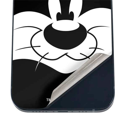 Looney Tunes Sylvester the Cat Black and White iPhone 17 Pro Skin